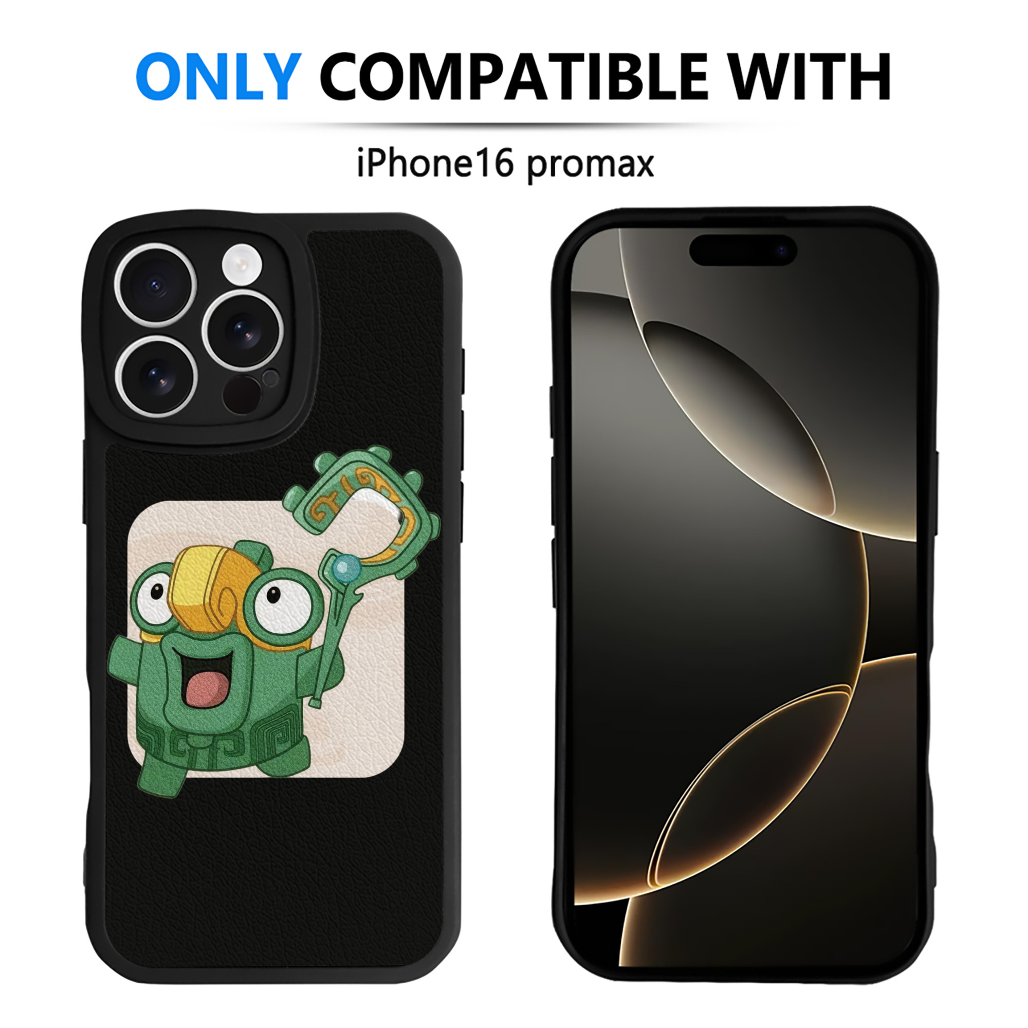 （画像用） Ne Zha 2 ナタ 魔童の大暴れ 【iPhone 16シリーズ対応】シリコンスマホケース（レザー調） 材質：シリコン